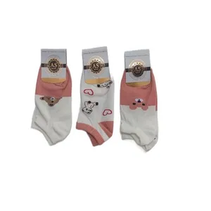 جوراب ساق کوتاه زنانه مدل خرسی 017 بسته 3 عددی