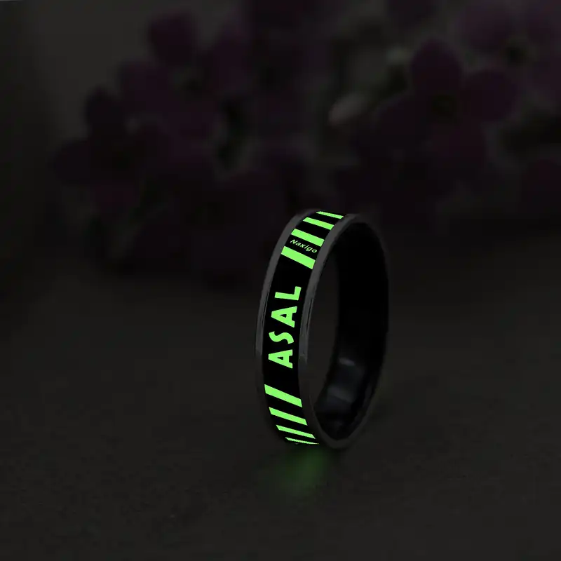 انگشتر ناکسیگو مدل شب تاب طرح عسل کد RB15805