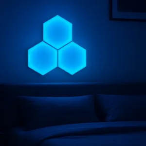 پنل دیواری طرح گیمینگ شش ضلعی مدل N2 مجموعه 3 عددی