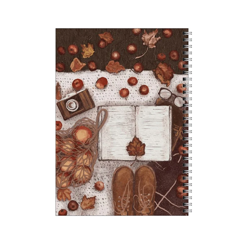 دفتر مشق 50 برگ بامبیلیپ طرح تم پاییزی عکاسی و انار کد 8535557