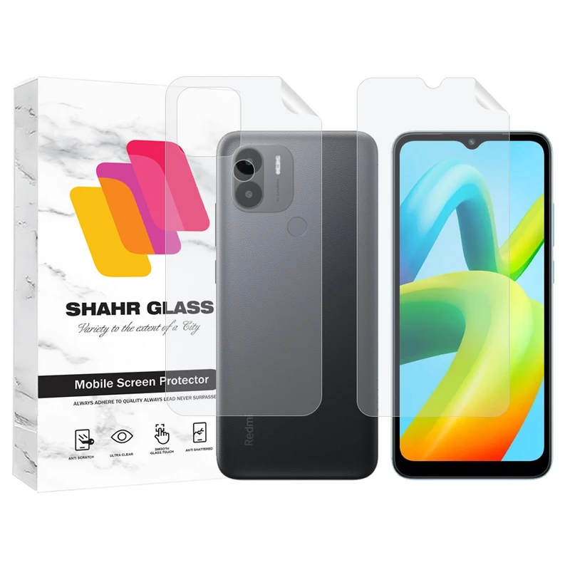   محافظ صفحه نمایش شهر گلس مدل MTNANFBSH مناسب برای گوشی موبایل شیائومی Redmi A1 Plus به همراه محافظ پشت گوشی