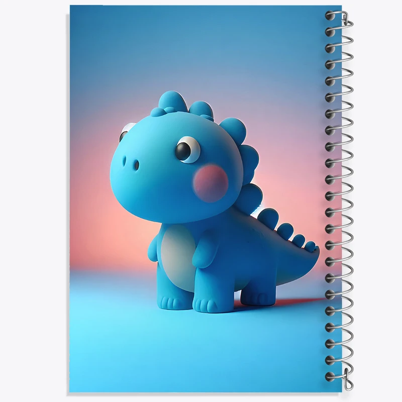 دفتر ژورنال نویسی 50 برگ خندالو مدل نقطه ای طرح دایناسور کیوت کد F7992