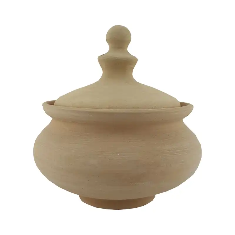 قندان سفالی خام مدل ساده