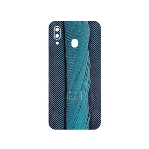 MAHOOT Turquoise feathers Cover Sticker for Samsung Galaxy M10s