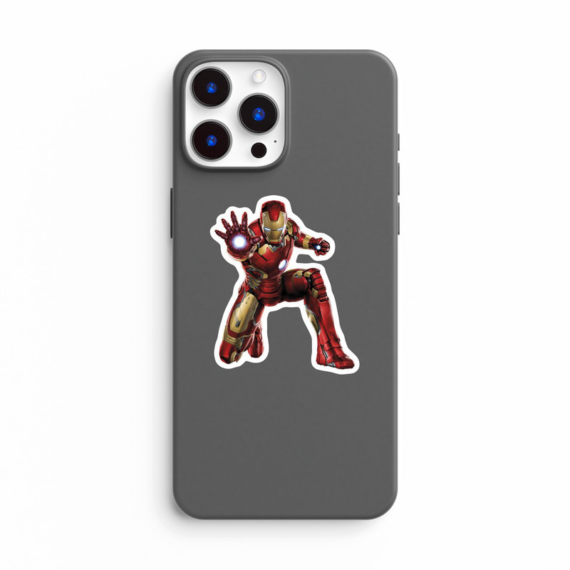 استیکر لپ تاپ و موبایل بووم طرح Marvel مدل Iron Man کد UV071