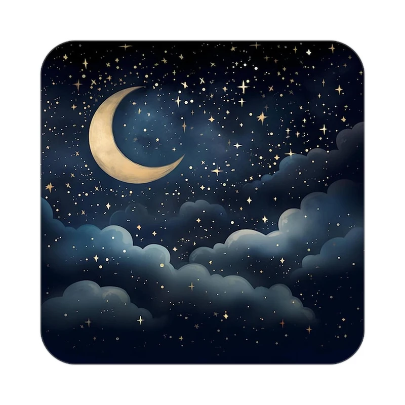 زیر لیوانی کاکتی طرح ماه و ستاره مدل mp53157