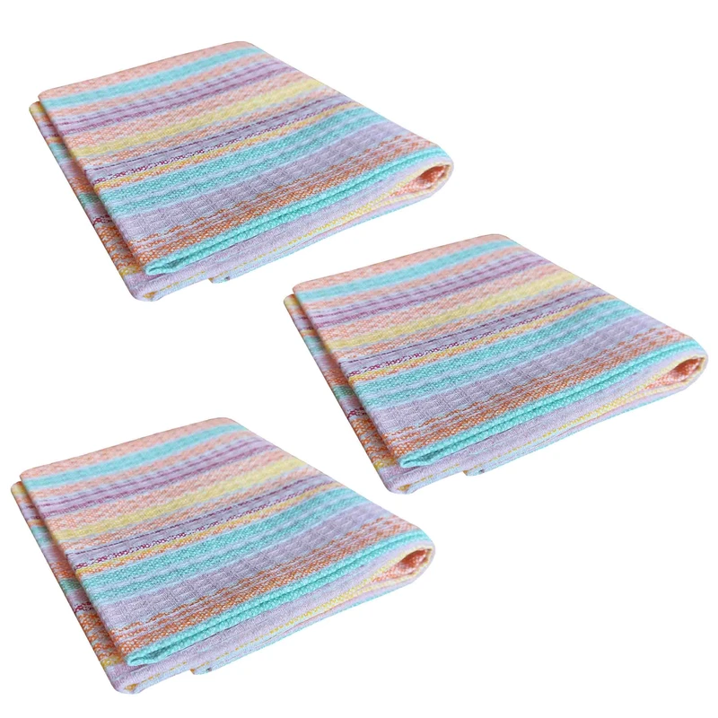 دستمال نظافت خانه و آشپزخانه نخ مدل سولماز بسته 3 عددی