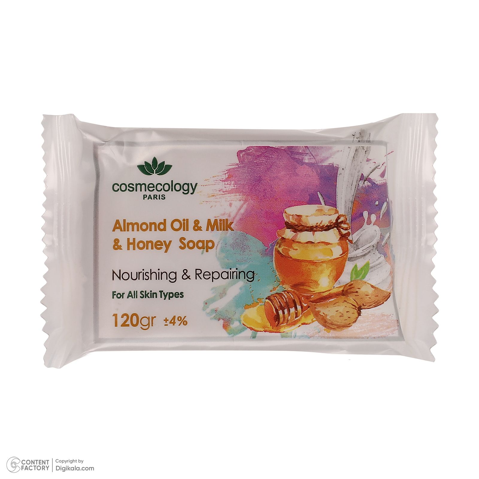 صابون شستشو کاسمکولوژی مدل روغن بادام و شیر و عسل وزن 120 گرم -  - 6