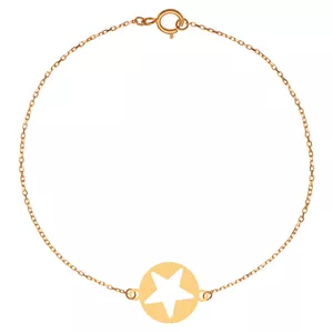 پابند طلا 18 عیار زنانه الن نار مدل ستاره ELN2061