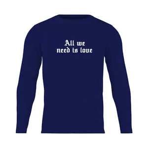 تی شرت آستین بلند مردانه مدل   NC1_0331_all we need is love رنگ سرمه ای