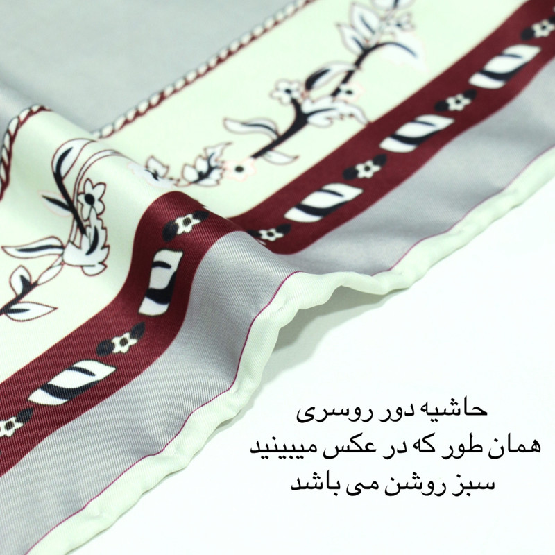 روسری زنانه آنالیا مدل ابریشم توییل بهاره کد 9802