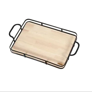 سینی دسته دار فیدار طرح مستطیل مدل B20 سایز 45*25 سانتی متر