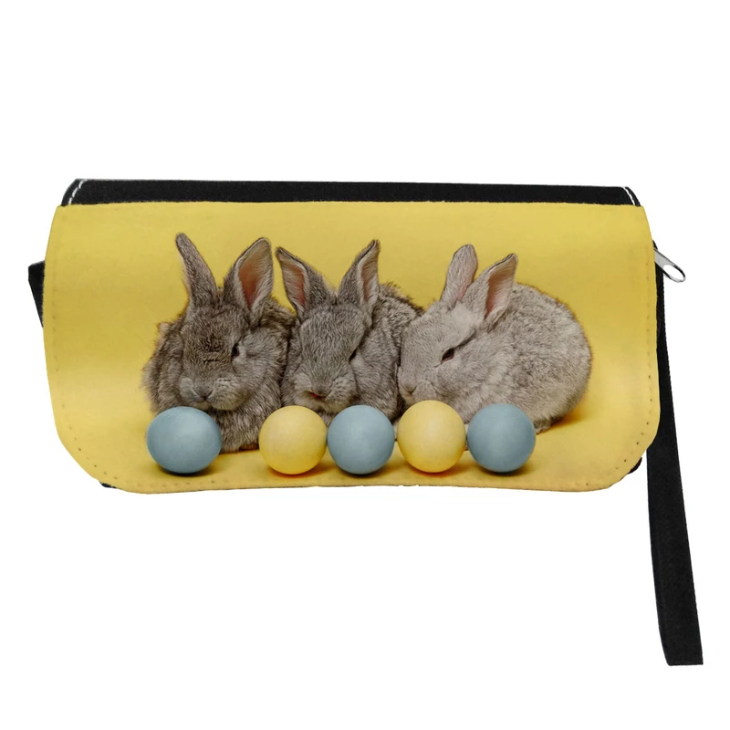  جامدادی مدل دوزیپ طرح بچه خرگوش و توپ کد NI1071