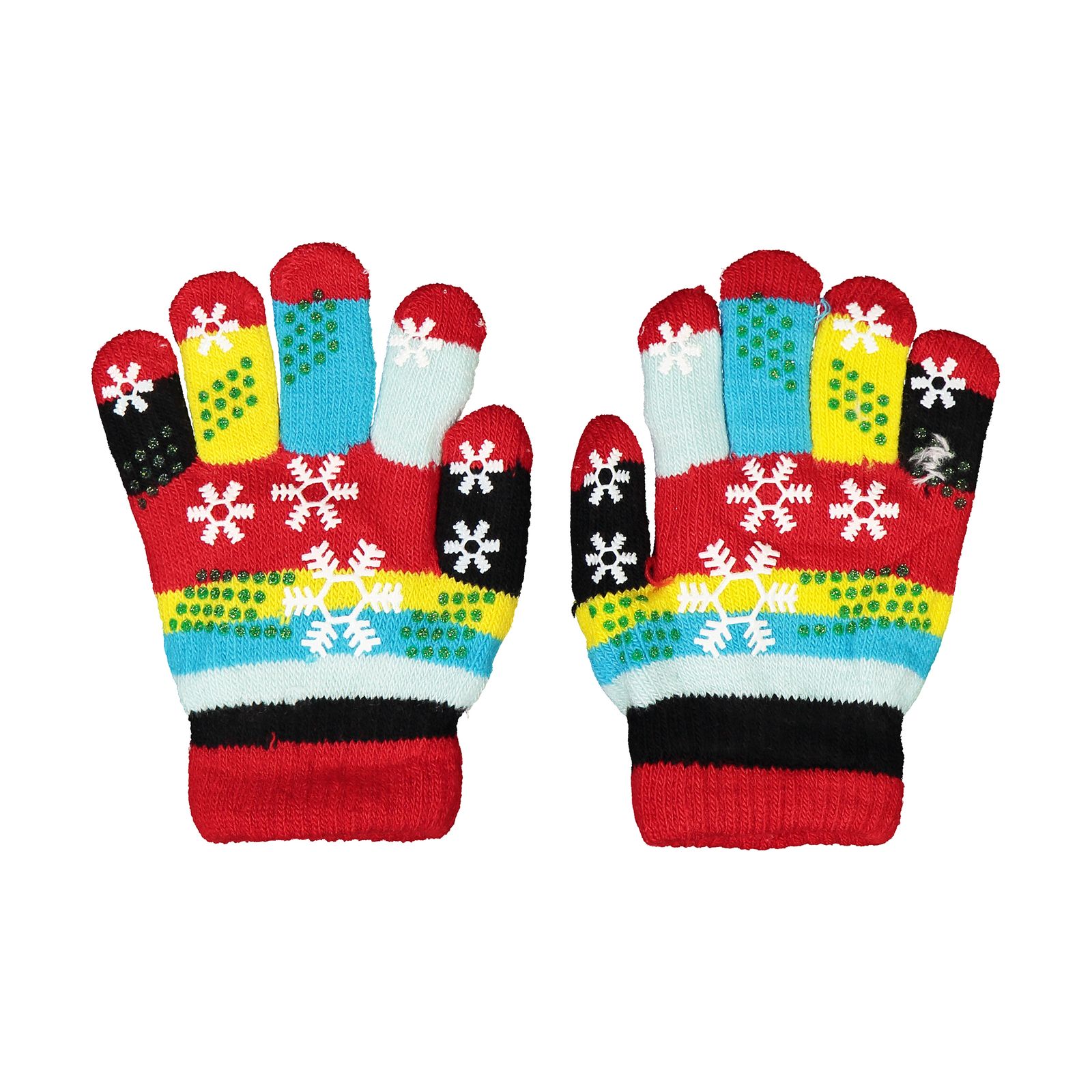 دستکش بافتنی بچه گانه مدل برفی کد BA-5876 -  - 1