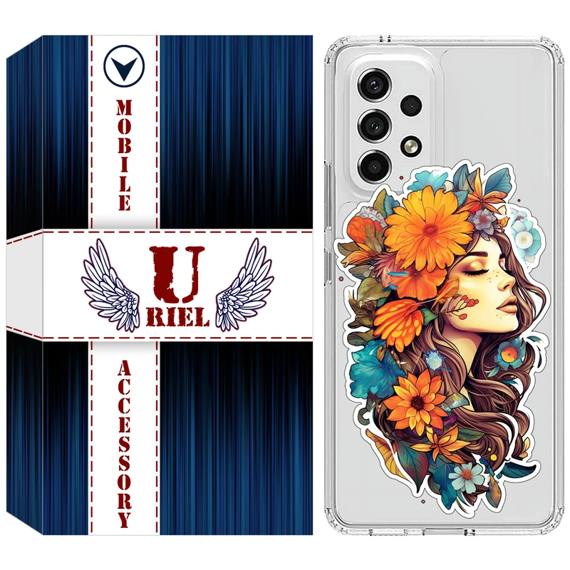 کاور یوریل مدل Clear کد 52 طرح دختر مناسب برای گوشی موبایل سامسونگ Galaxy A33