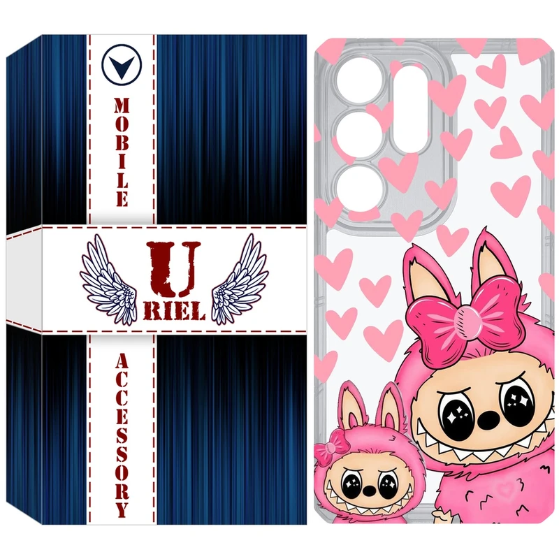 کاور یوریل مدل Clear کد 105 طرح لبوبو Labubu مناسب برای گوشی موبایل سامسونگ Galaxy S25 Ultra
