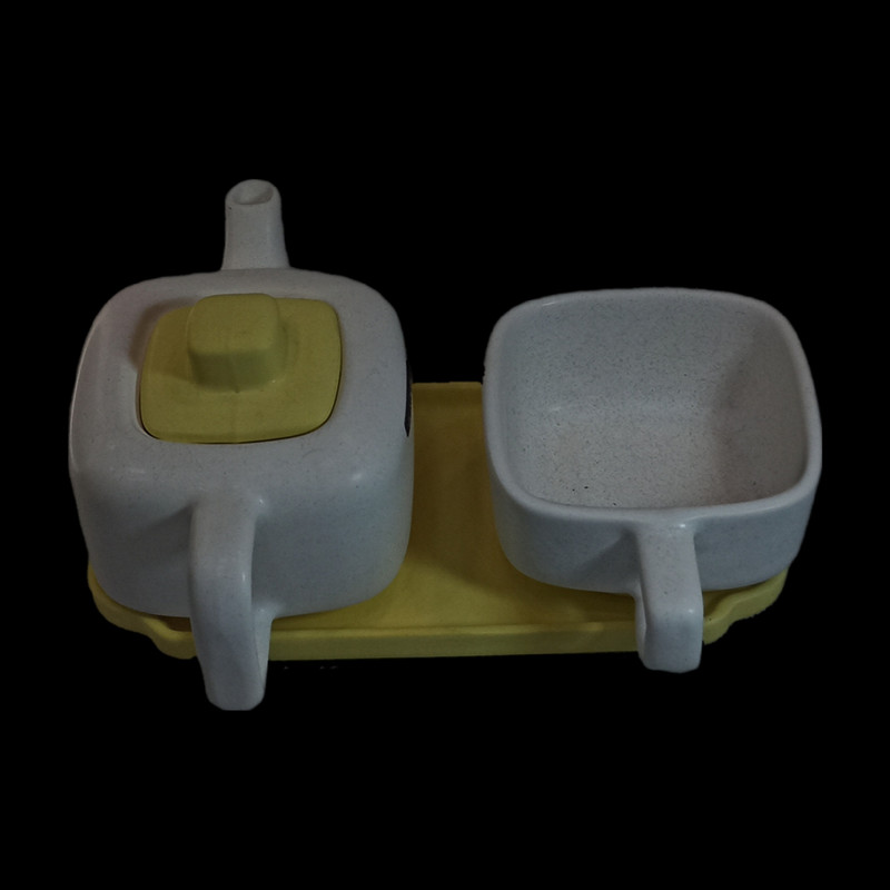 سرویس چای خوری چهار پارچه مدل تک نفره مکعب