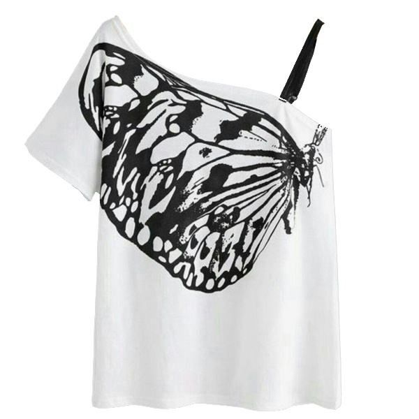 تی شرت دخترانه مدل پروانه رومی