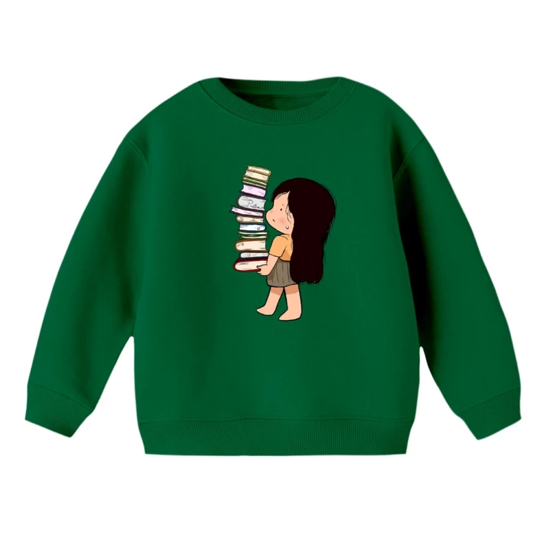سویشرت بچگانه مدل دختر و کتاب 