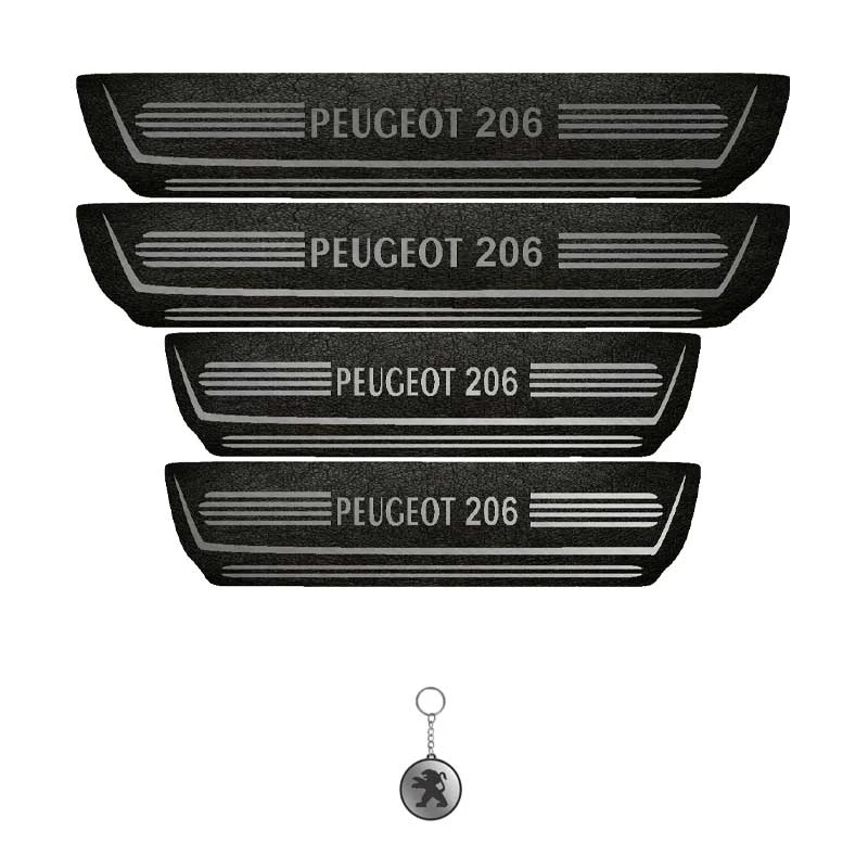 برچسب پارکابی خودرو لندمون کد LMm0024 MS مناسب برای پژو206 مجموعه 4 عددی به همراه جا کلیدی