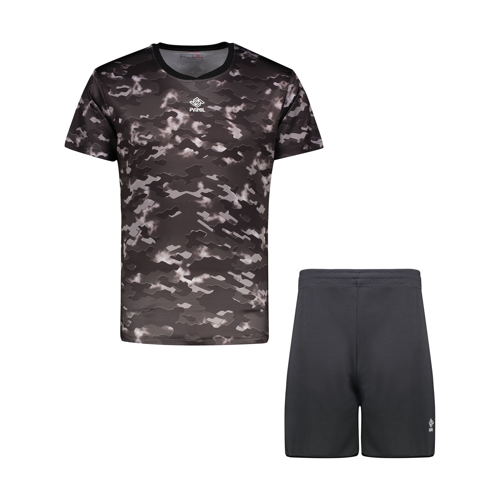 ست تی شرت و شلوارک ورزشی مردانه پانیل مدل 1109GY