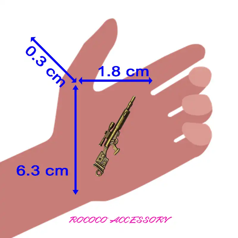آویز گردنبند طرح اسلحه شکاری کد RCC-14