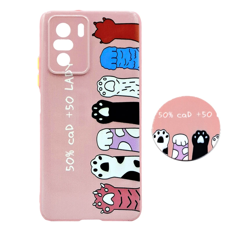 کاور مدل 6HANDCAT uv مناسب برای گوشی موبایل شیائومی Poco F3 به همراه پاپ سوکت