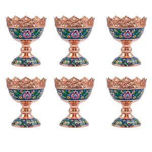 آجیل خوری مسی مدل پرداز کد P063 بسته 6 عددی