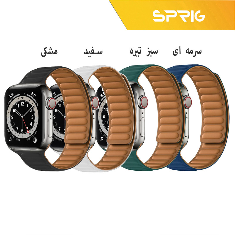 بند اسپریگ مدل MAGNETIC LOOP مناسب برای اپل واچ 42 / 44 / 45 / 49 میلی متر