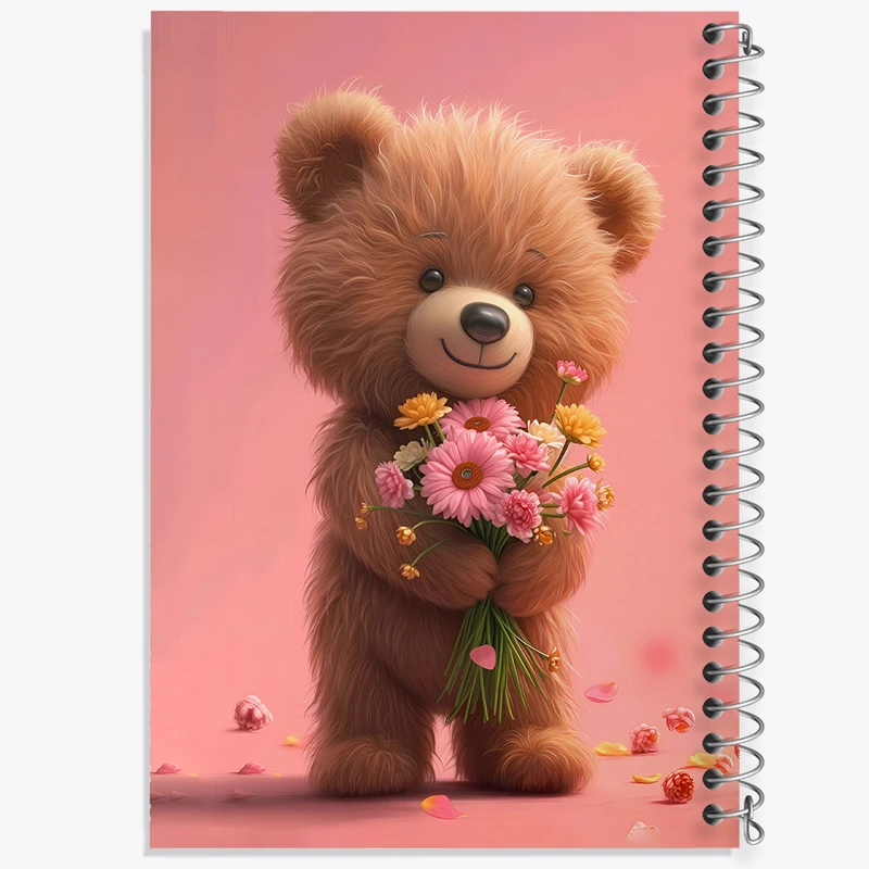 دفتر ژورنال نویسی 50 برگ خندالو مدل نقطه ای طرح خرس کیوت کد F5670