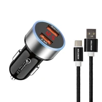 شارژر فندکی کلومن مدل KC - C06 همراه کابل USB - C