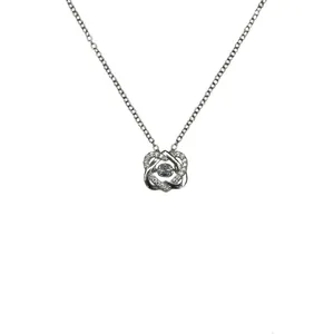 گردنبند نقره زنانه مدل نگین دار