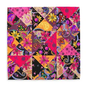 دستمال سر و گردن هاماگراف مدل گل های رنگارنگ