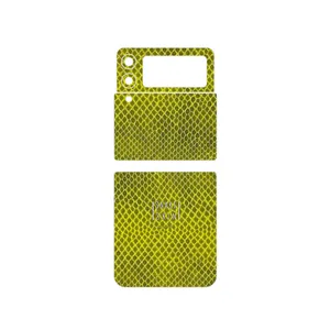 MAHOOT Yellow Snake Skin Cover Sticker for Samsung Galaxy Z Flip3 5G