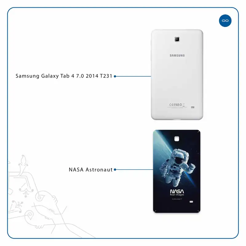 برچسب پوششی ماهوت مدل NASA-Astronaut مناسب برای تبلت سامسونگ Galaxy Tab 4 7.0 2014 T231