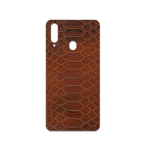 MAHOOT Brown-Snake-Leather Cover Sticker for Samsung Galaxy A20s