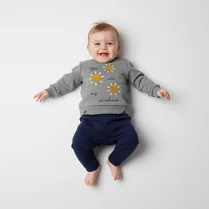 ست سویشرت و شلوار دخترانه فیورلا مدل خورشید کد 23520