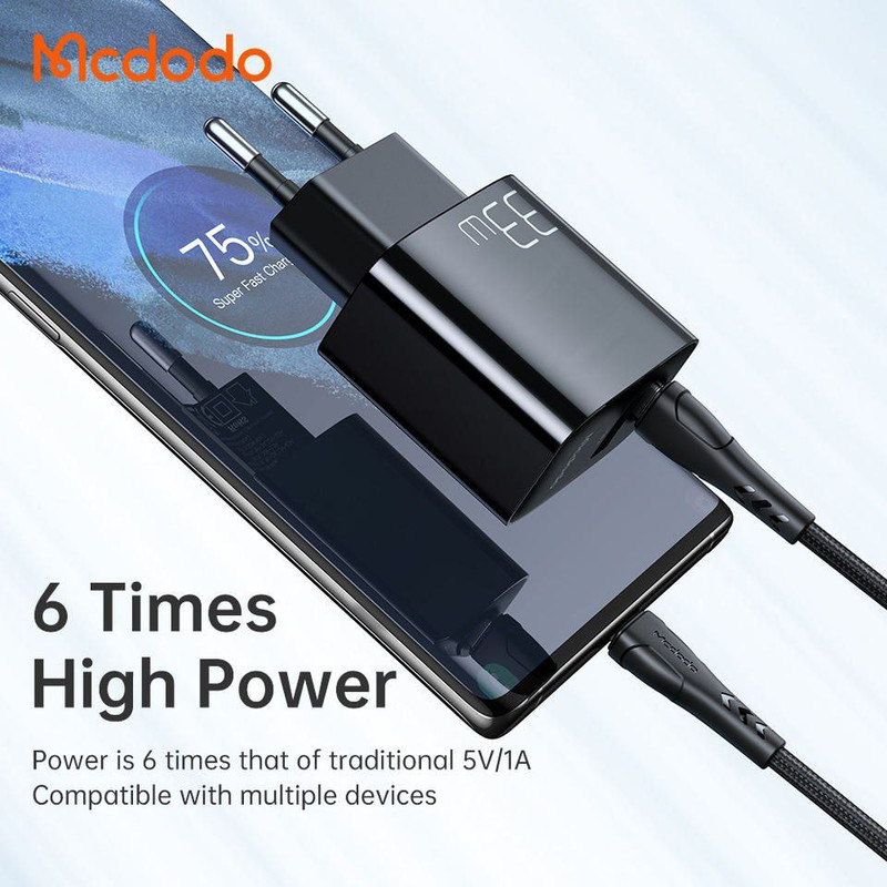 شارژر دیواری مکدودو مدل CH-0922 به همراه کابل تبدیل USB-C