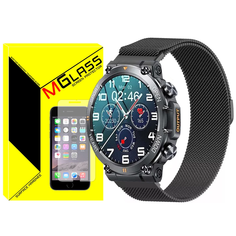 بند ام‌گلس مدل Milanese مناسب برای ساعت هوشمند هپی تاچ K59 / K59 Pro