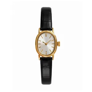 ساعت مچی عقربه‌ای کوارتز زنانه مدل چرم صفحه ظریف کلاسیک کد 142A
