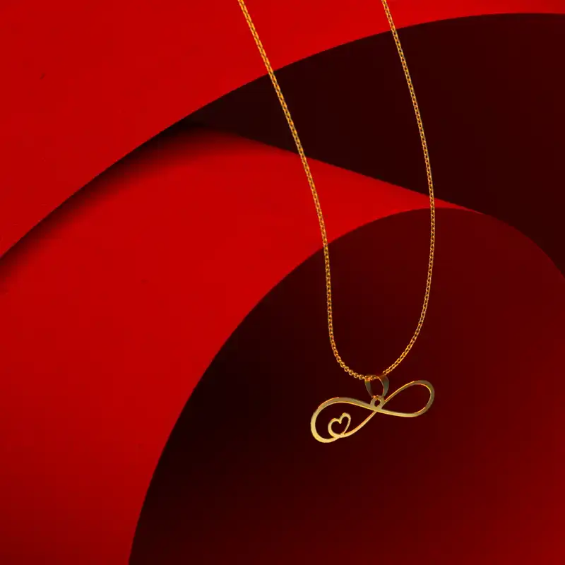 گردنبند طلا 18 عیار زنانه مدوپد مدل طرح قلب کد E1251