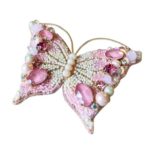 گل سینه زنانه طرح پروانه مدل 575