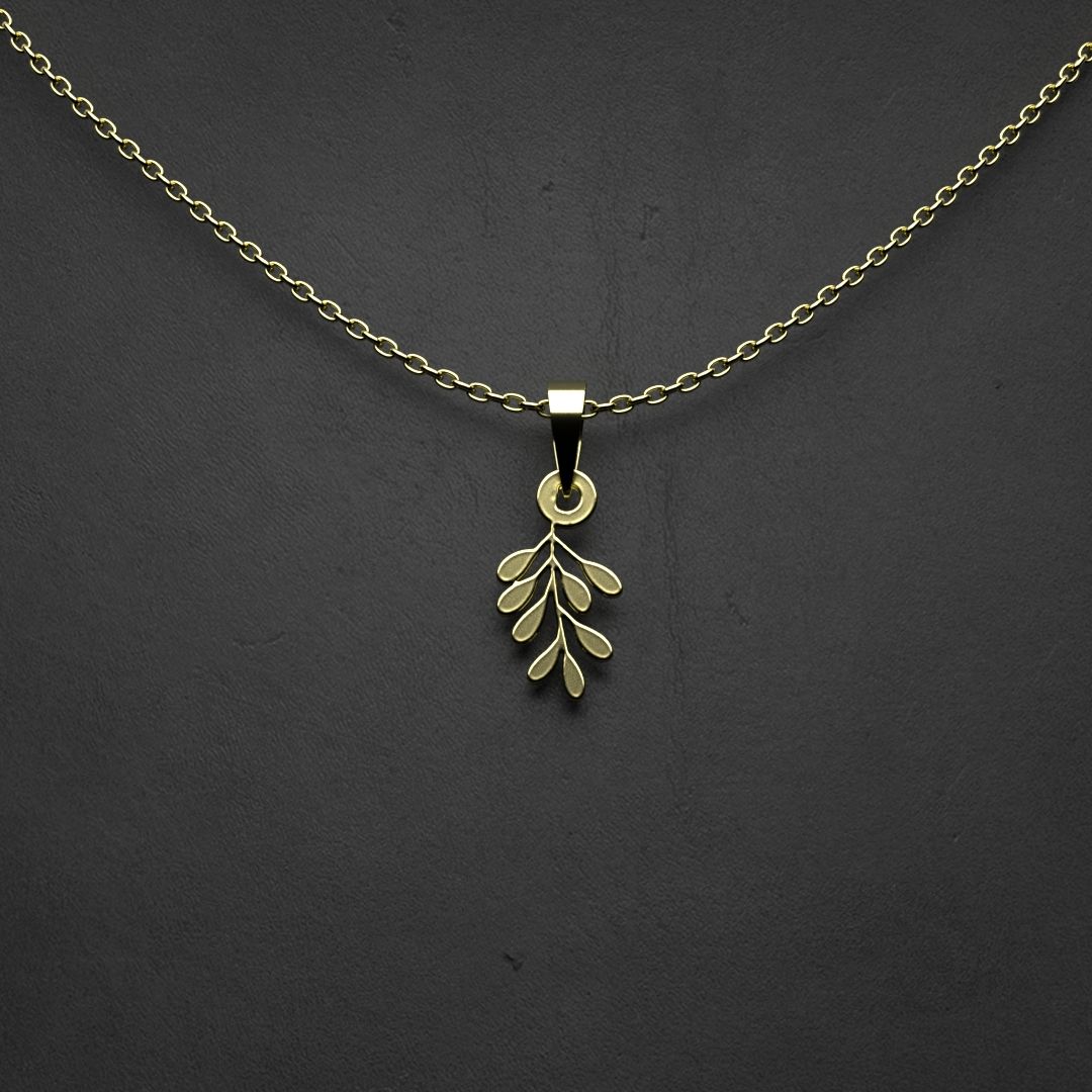 گردنبند طلا 18 عیار زنانه مدوپد مدل برگ کد N2-1-1288 -  - 2