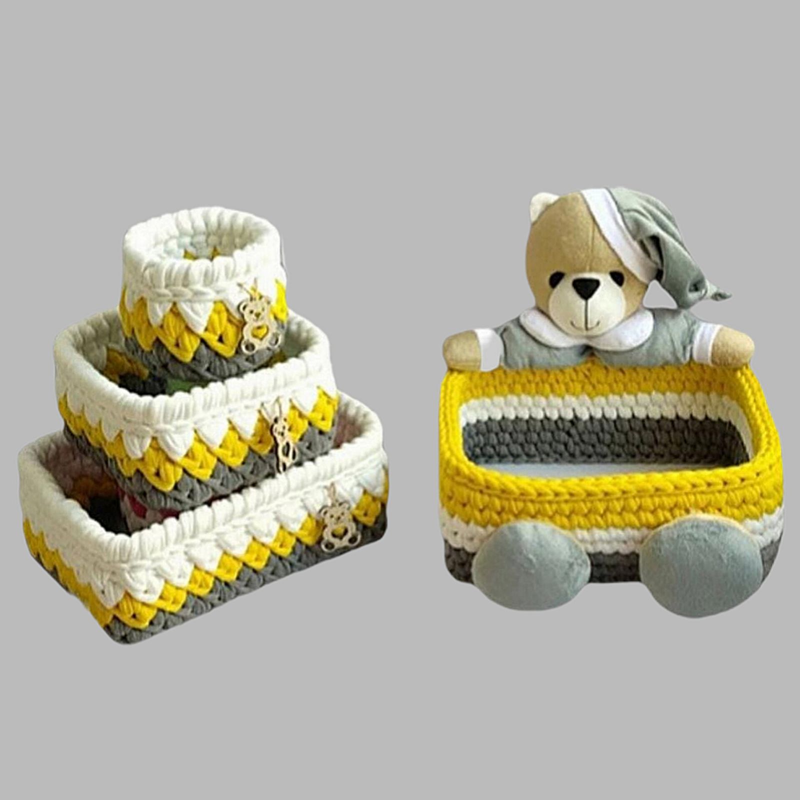 ست سبد وسایل کودک مدل بهداشتی مجموعه 4 عددی -  - 1