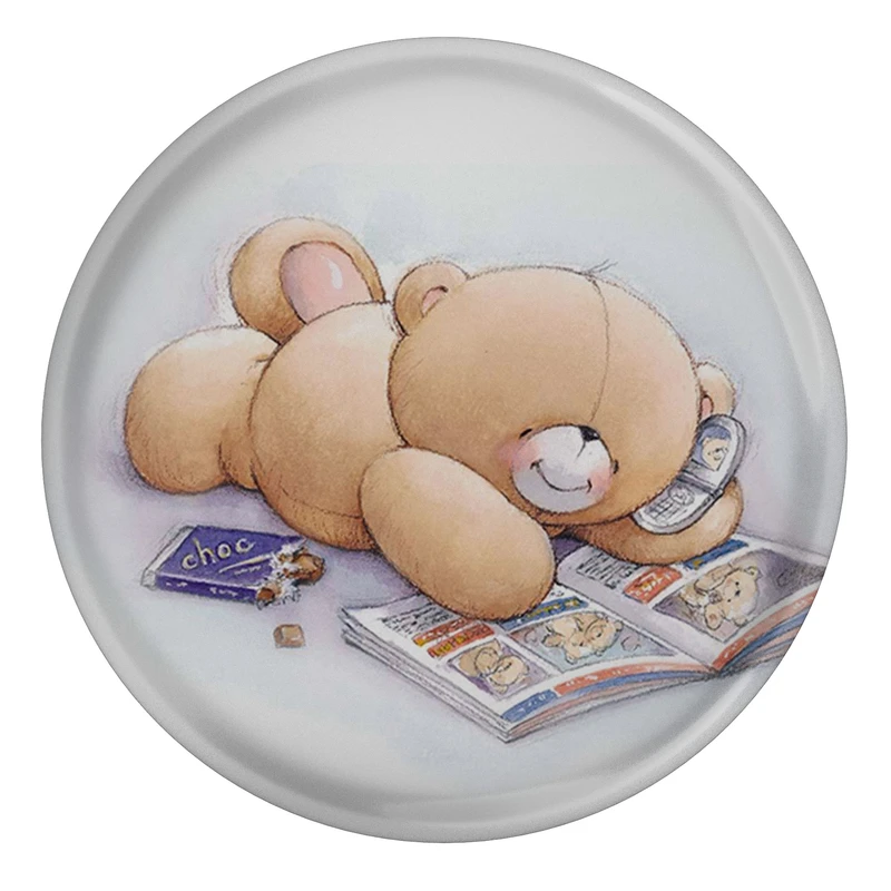 مگنت طرح کارتون خرس و کتاب و گوشی مدل S10375 