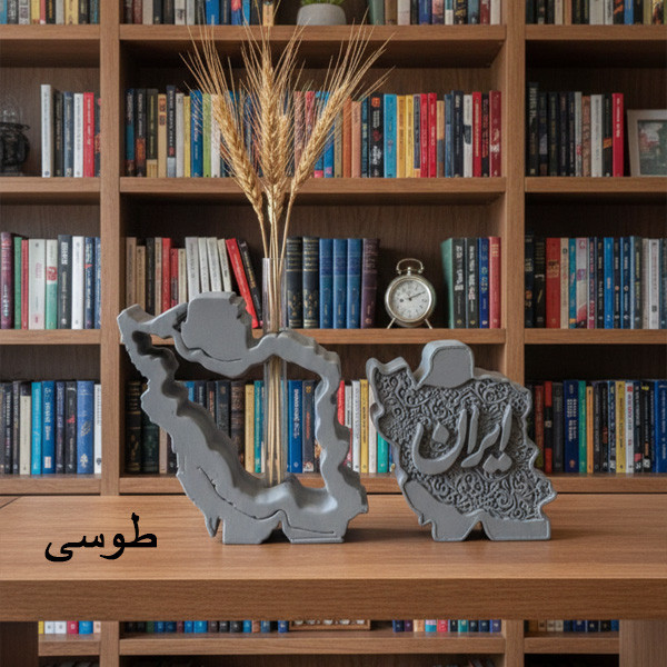 گلدان دکوری مدل نقشه ایران باستانی طرح گلجای کد 01 مجموعه 2 عددی