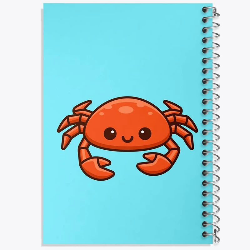 دفتر لیست خرید 50 برگ خندالو طرح حیوانات آبزی خرچنگ کد 28156