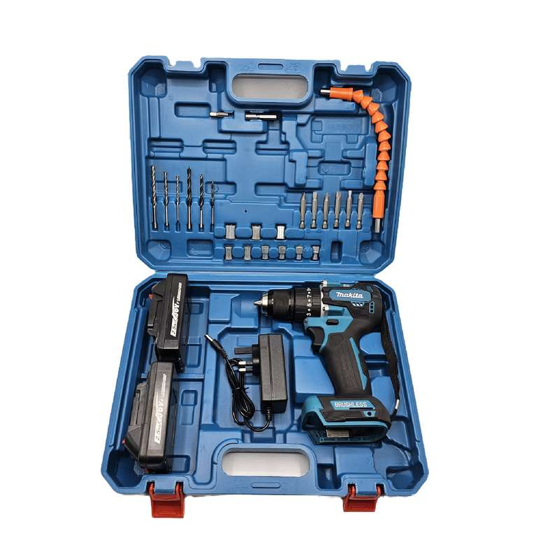 مجموعه 24 عددی  دریل پیچ گوشتی چکشی ماکیتا مدل براشلس کد 2