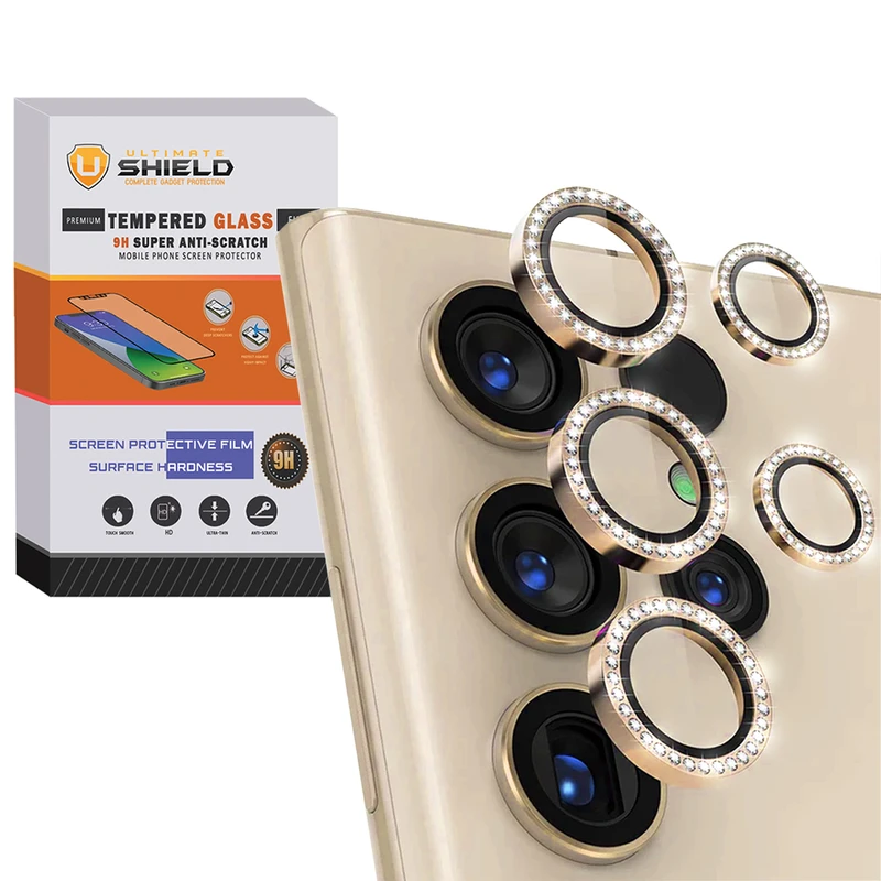محافظ لنز دوربین آلتیمیت شیلد مدل Diamond metal مناسب برای گوشی موبایل سامسونگ Galaxy S23 Ultra
