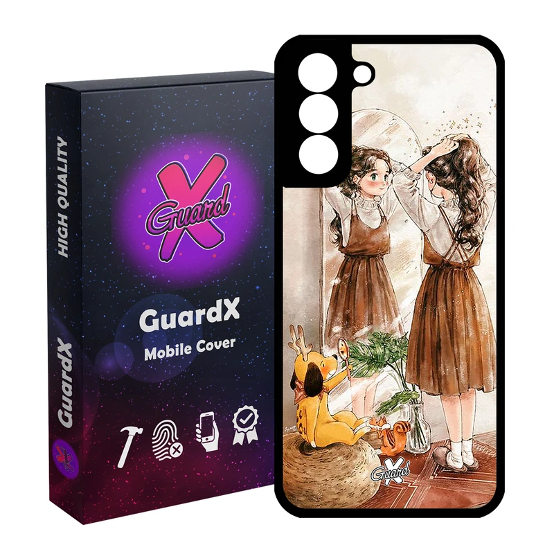 کاور گارد ایکس طرح Girl مدل Glass10306 مناسب برای گوشی موبایل سامسونگ Galaxy S21 FE